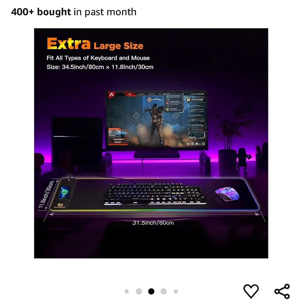 RGB Gaming Mouse Pad - Black